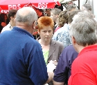 Wahlkampf auf dem Ku'Damm; Foto: Axel Hildebrandt