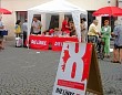 Infostand in Kaufbeuren; Foto: Horst Kitzmann