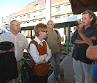 Gespräch mit Vertretern der Aktionsgemeinschaft Insel-Bahnhof; Foto: Elke Brosow