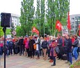 Solidarität mit Flüchtlingen im Allende-Viertel; Foto: Axel Hildebrandt